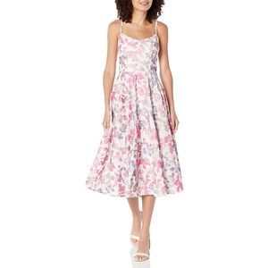 Dress the Population Women's Meadow Fit and Flare Midi Dress